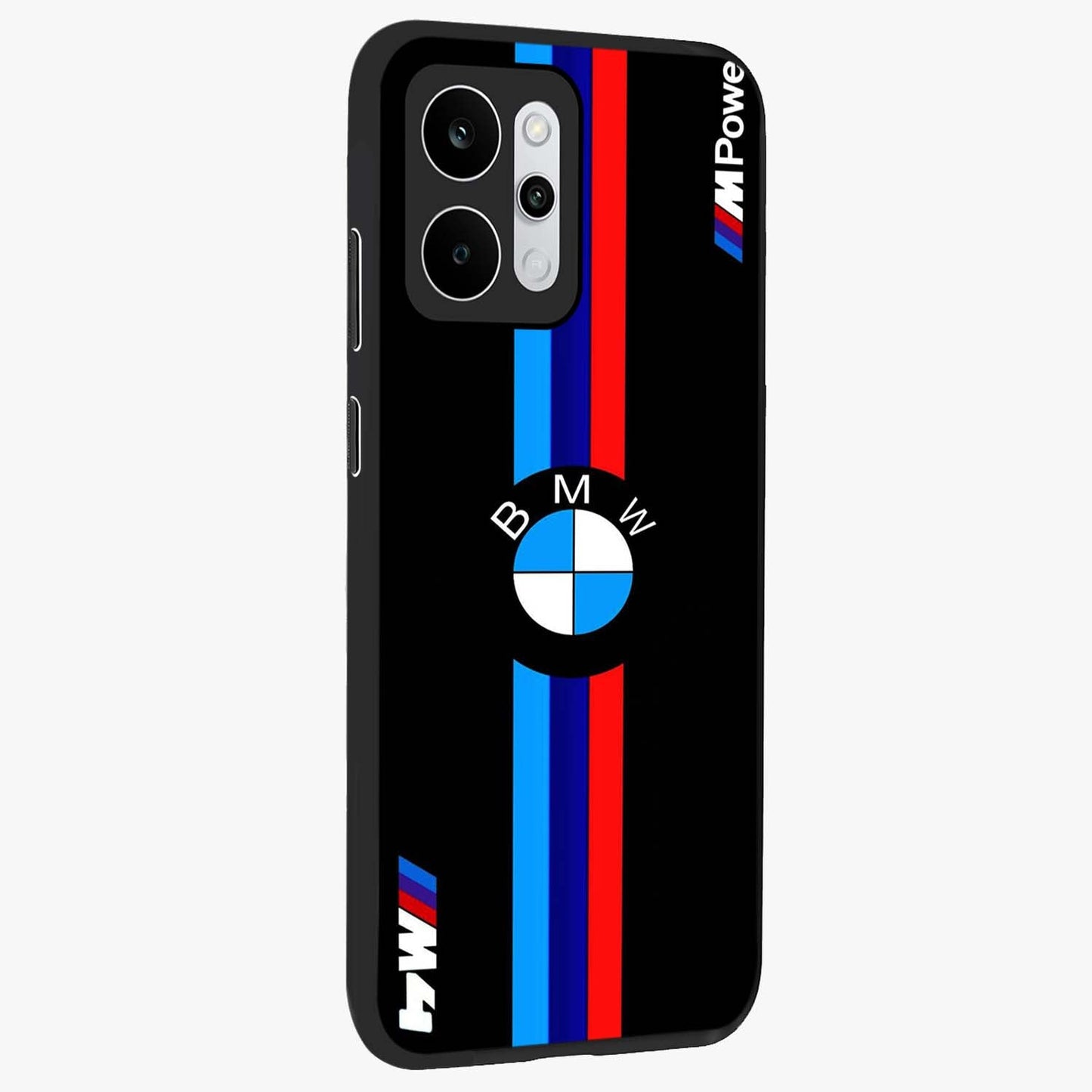 Turbo BMW Beast Glass Case upright view showcasing powerful car artwork with modern motorsport theme.