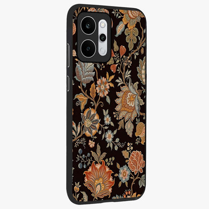 Vintage Floral Dream Glass Case upright view showcasing delicate floral artwork with timeless vintage theme.