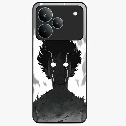 Awakened Inner Rage Glass Case showing flat back view with intense artistic artwork and glossy glass finish.