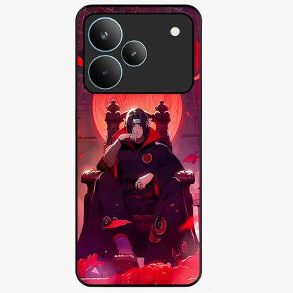 Blood Moon Sovereign Glass Case showing flat back view with mystical blood moon artwork and glossy glass finish.