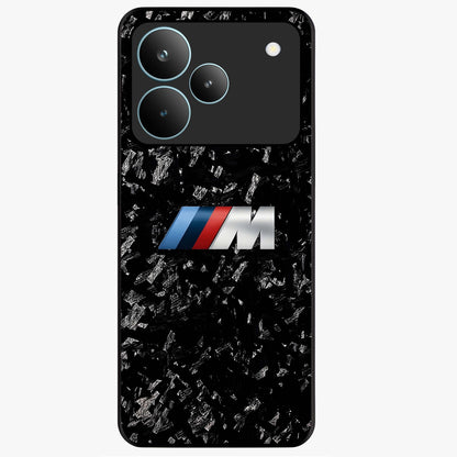 Carbon Speed Mark Glass Case showing flat back view with sporty carbon pattern artwork and glossy glass finish.