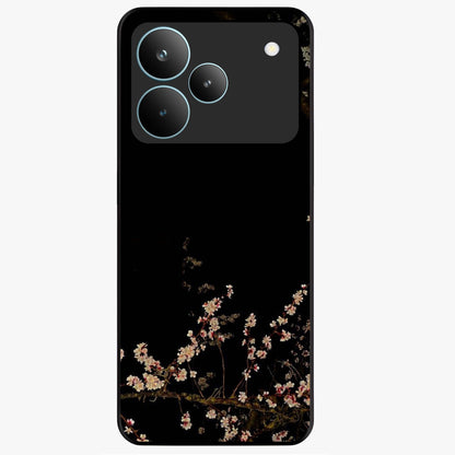 Petal Moon Light With Custom Name Glass Case showing flat back view with floral moonlight artwork and personalized name design.