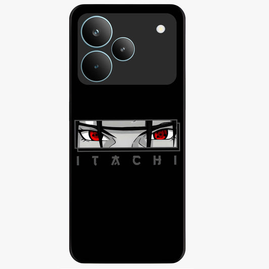 Scarlet Gaze Dominance Glass Case showing flat back view with striking red themed artwork and glossy glass finish.