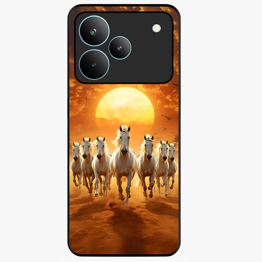 Wild Sunset Majesty Glass Case showing flat back view with majestic sunset landscape artwork and glossy glass finish.