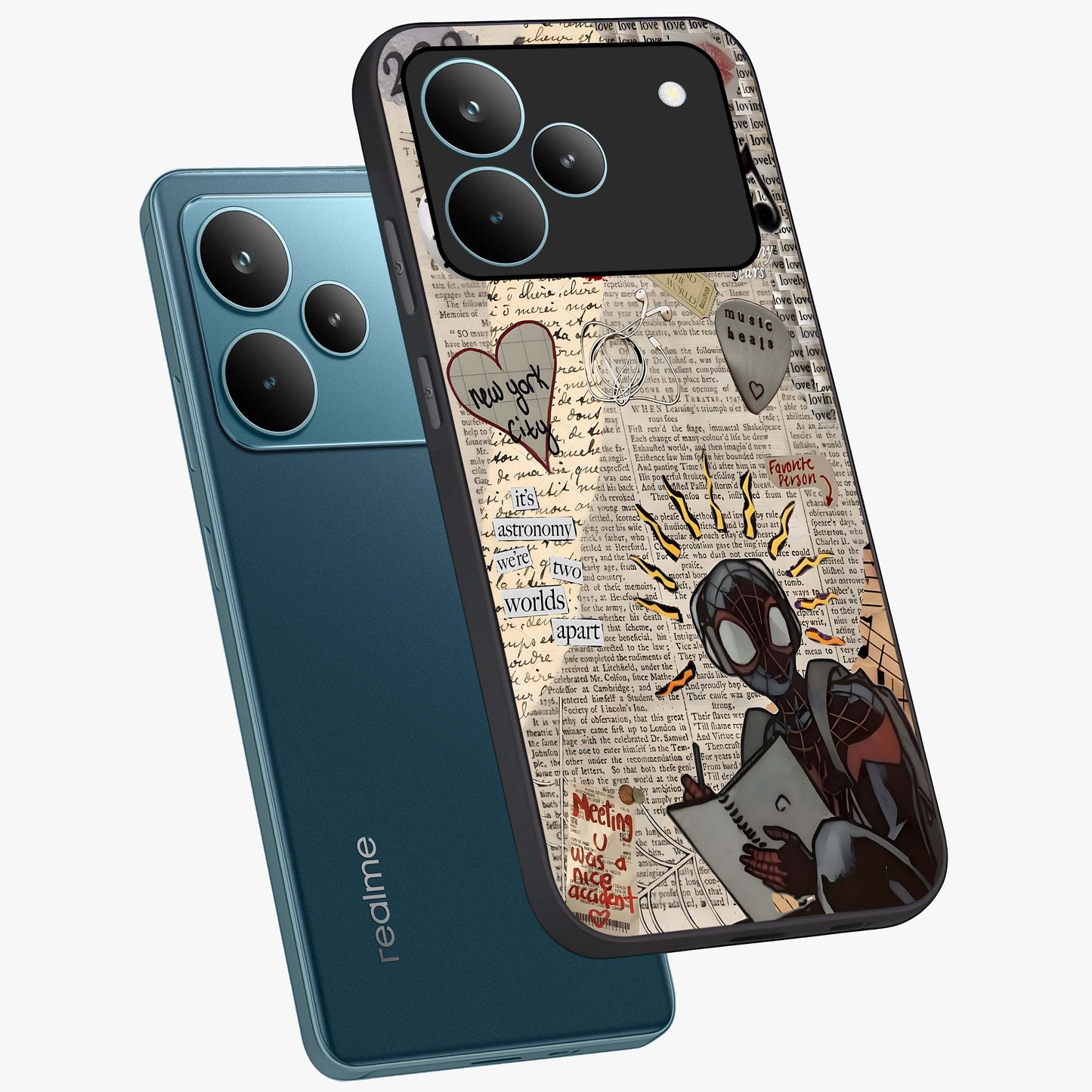 City Dream Sketch Glass Case displayed in angled mockup highlighting minimal city illustration with aesthetic sketch style.