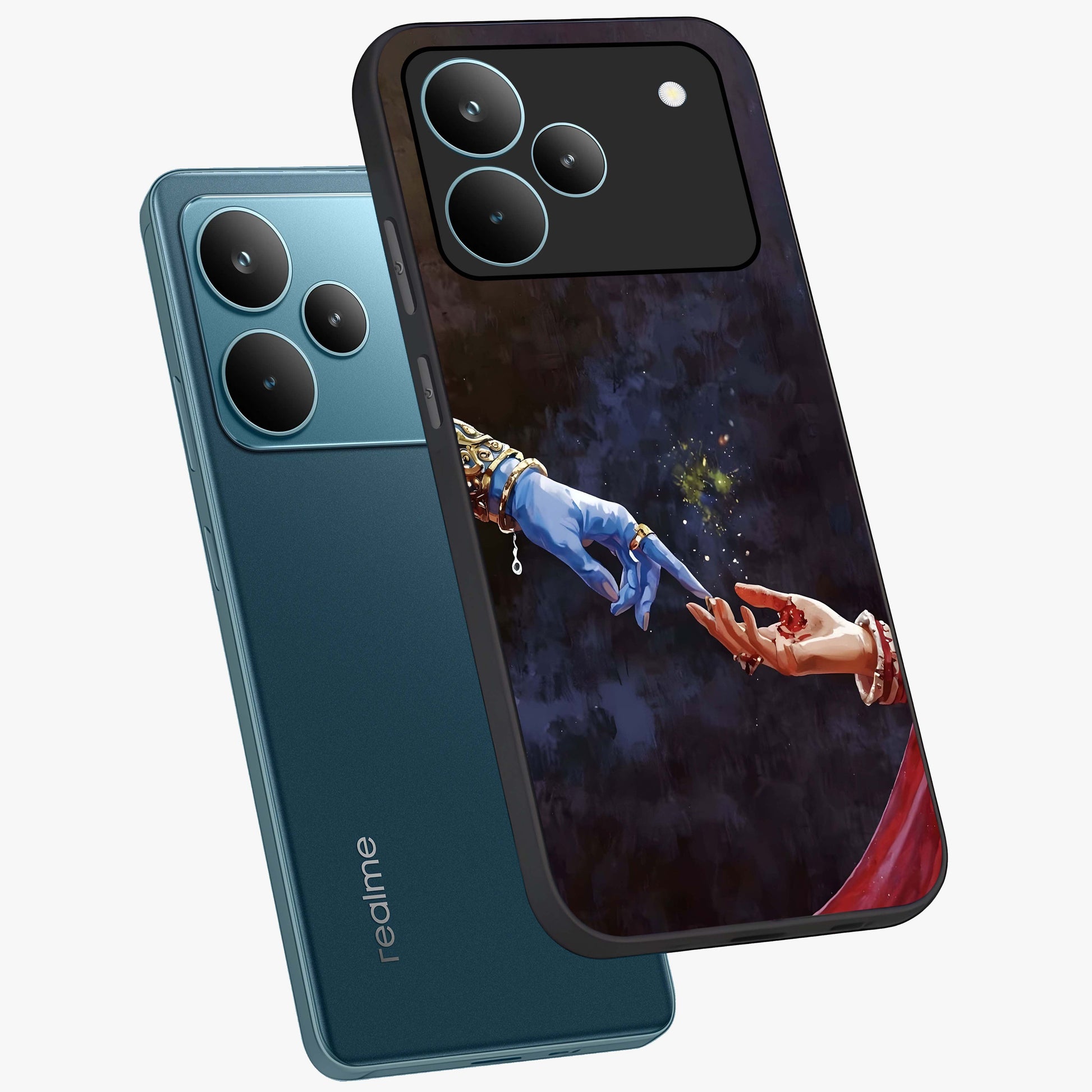 Divine Touch Eternal Glass Case displayed in angled mockup highlighting elegant divine inspired design with calm aesthetic style.
