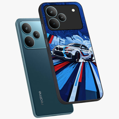 Drift Power Rush Glass Case displayed in angled mockup highlighting powerful drift car design with sporty aesthetic style.