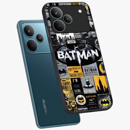 Knight Gotham Rise Glass Case displayed in angled mockup highlighting powerful knight silhouette design with dramatic aesthetic.