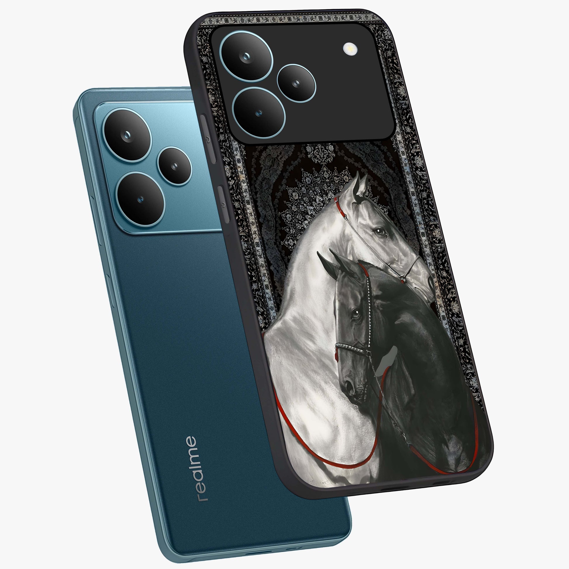 Majestic Ride Legacy Glass Case displayed in angled mockup highlighting sleek vehicle design with bold racing aesthetic.