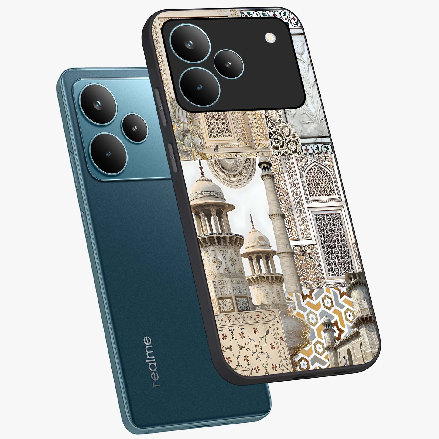 Mughal Marble Legacy Glass Case displayed in angled mockup highlighting elegant heritage marble artwork with royal aesthetic.