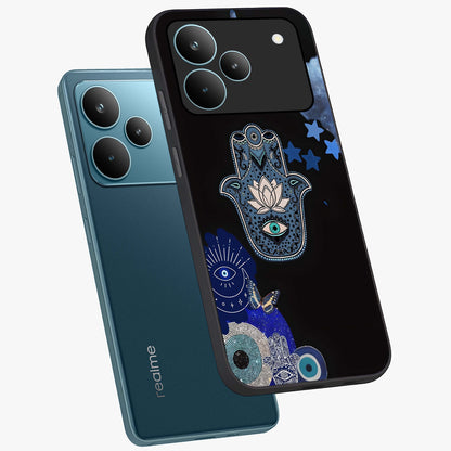 Mystic Hand Aura Glass Case displayed in angled mockup highlighting magical aura design with spiritual aesthetic style.