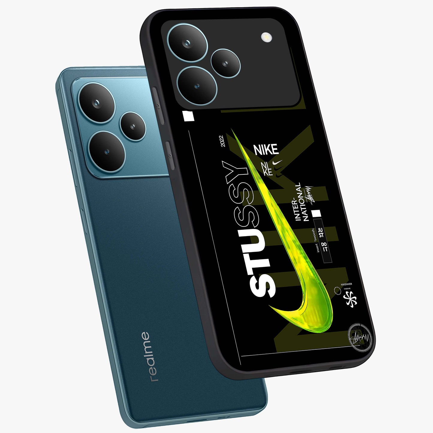 Neon Street Edition Glass Case displayed in angled mockup highlighting vibrant urban design with bold street aesthetic.