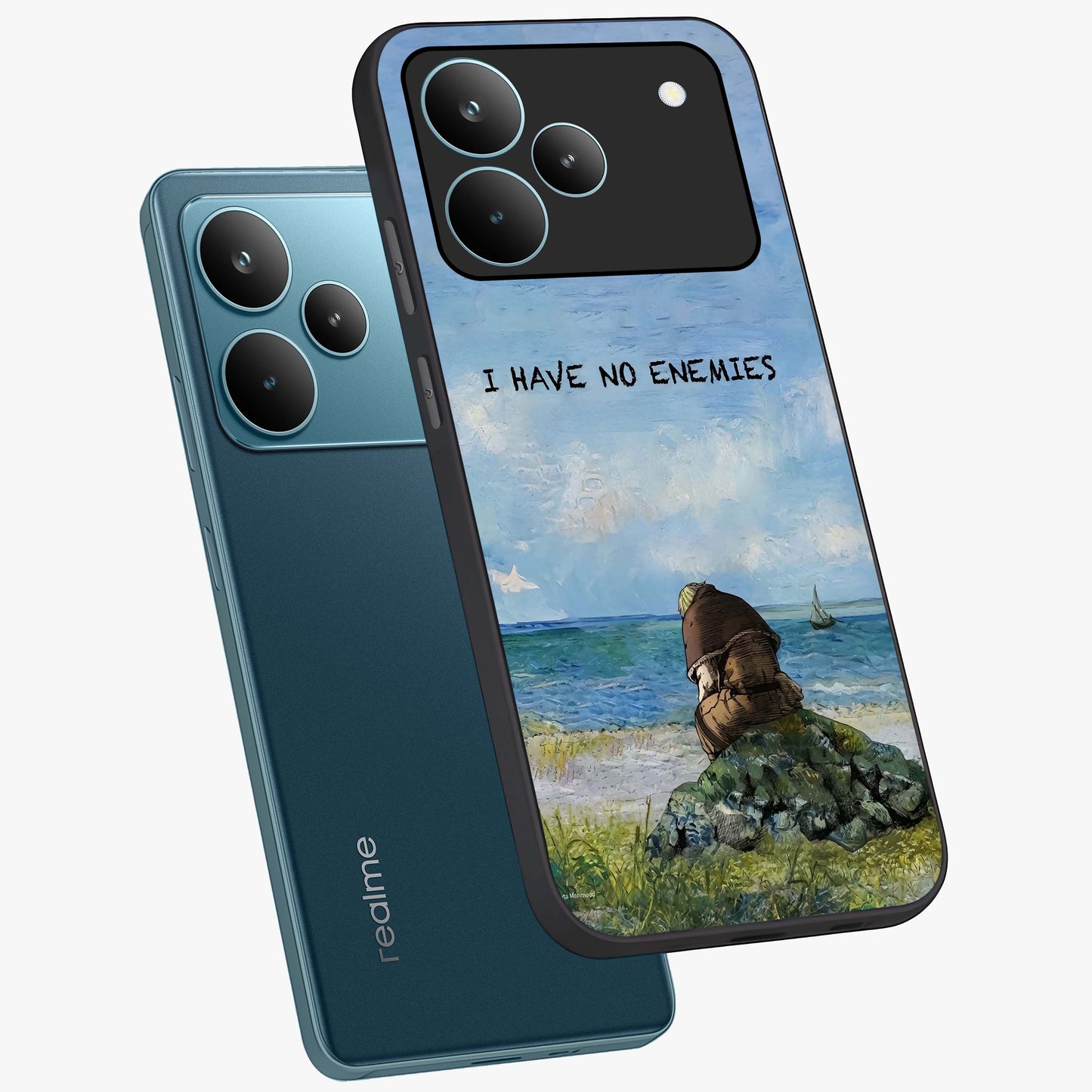Peace Beyond War Glass Case displayed in angled mockup highlighting meaningful message design with artistic aesthetic style.