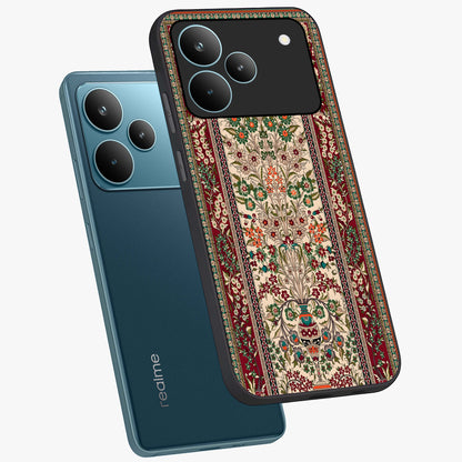 Persian Inspired Glass Case displayed in angled mockup highlighting intricate traditional design with elegant cultural aesthetic.
