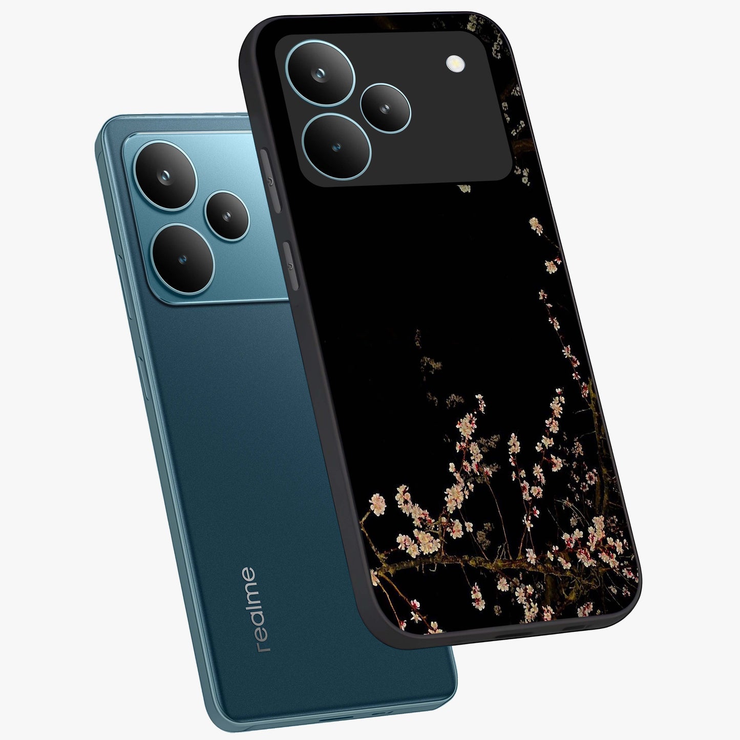 Petal Moon Light With Custom Name Glass Case displayed in angled mockup highlighting delicate petal design with custom name feature.