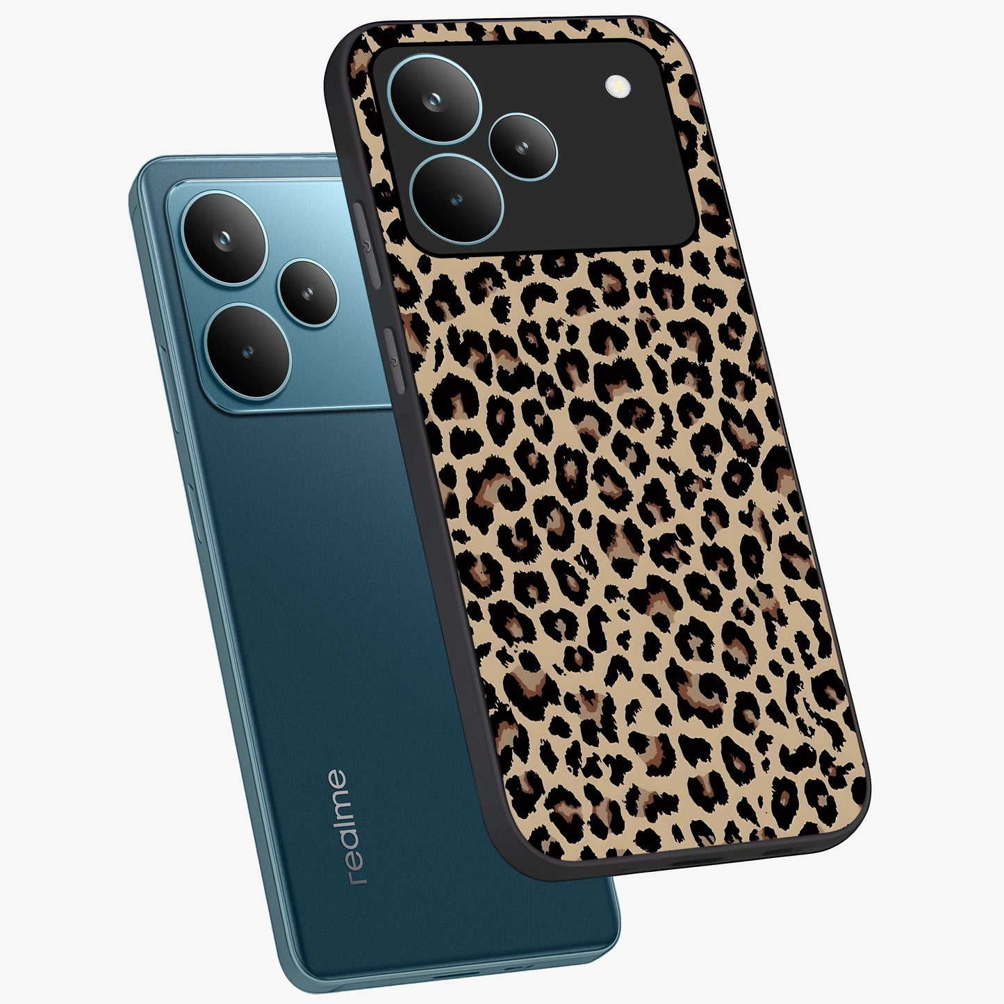 Savage Chic Pattern Glass Case displayed in angled mockup highlighting bold fashion inspired design with chic aesthetic.
