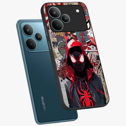 Spider Collage Street Glass Case displayed in angled mockup highlighting dynamic street style collage design with comic aesthetic.