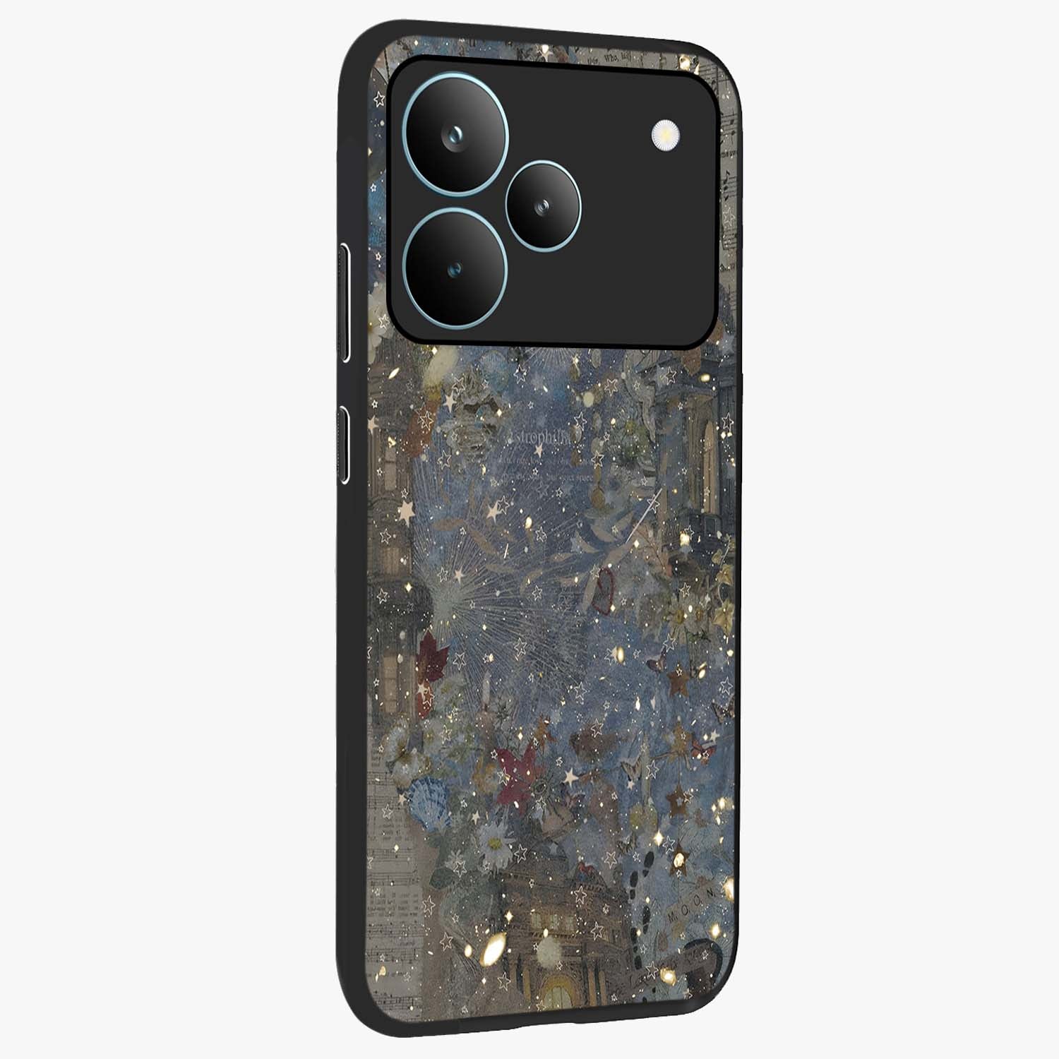 Aesthetic Astrolophia Glass Case upright view showcasing soft aesthetic theme with stylish modern look.