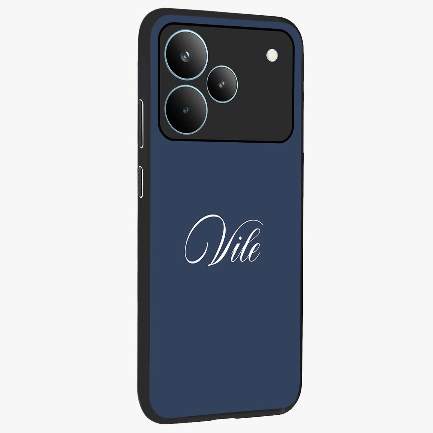 Blue Vintage Floral Pattern Glass Case displayed in angled mockup highlighting classic blue floral pattern and retro aesthetic design.
