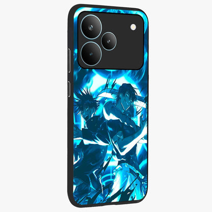 Cursed Energy Clash Glass Case upright view showcasing dramatic clash artwork with bold supernatural theme.