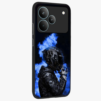 Cyber Sentinel Protocol Glass Case upright view showcasing advanced cyber sentinel artwork with futuristic tech theme.