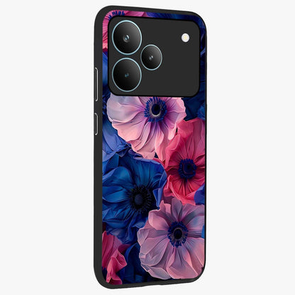 Flower Paper Art Pattern Glass Case upright view showcasing decorative paper floral artwork with creative craft style.