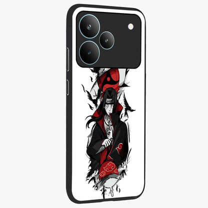 Itachi Limited Edition Naruto Anime Glass Case upright view showcasing intense anime artwork with powerful character theme.