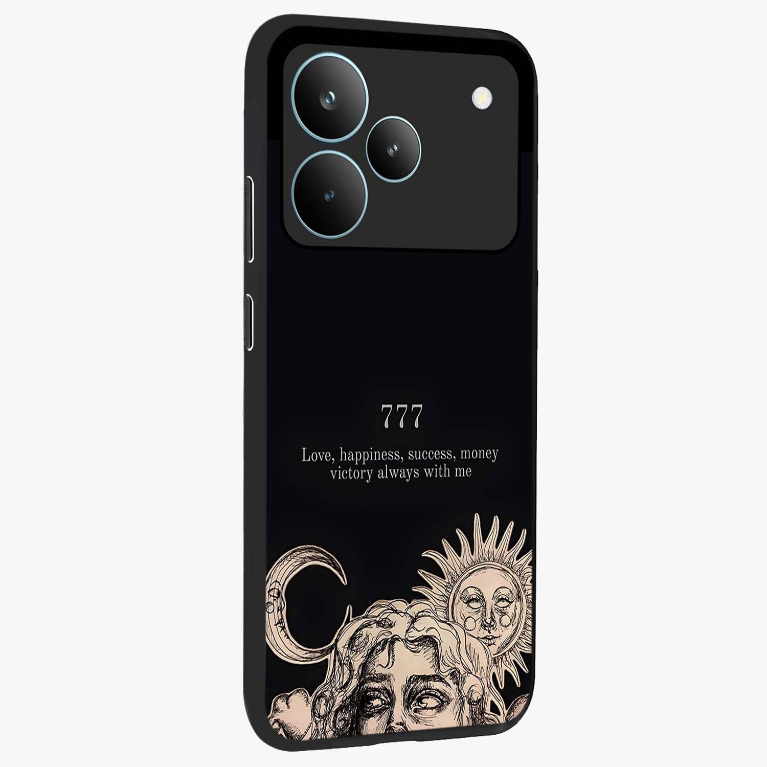 Mystic Victory Aura Glass Case upright view showcasing powerful victory themed artwork with spiritual energy vibe.