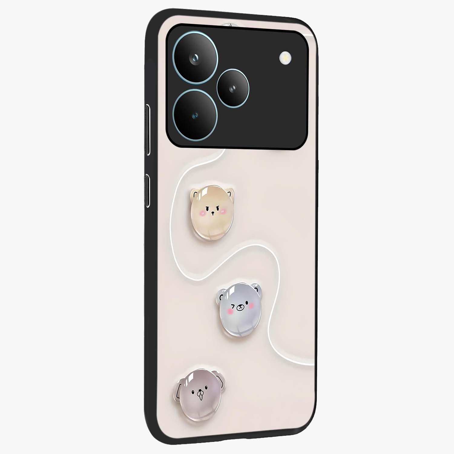 Puffy Face Parade Glass Case upright view showcasing adorable character artwork with cheerful animated theme.