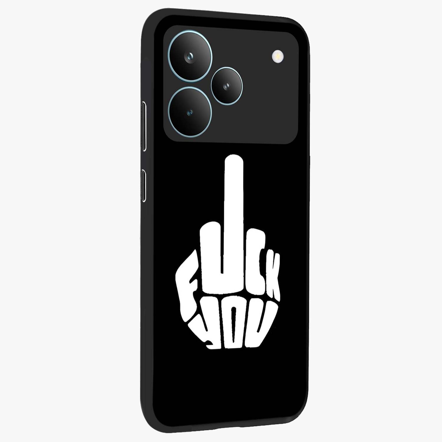 Rebel Mode On Glass Case upright view showcasing striking statement artwork with bold rebellious theme.