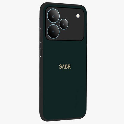 Sabr Minimal Patience Glass Case upright view showcasing calm minimalist artwork with motivational patience theme.