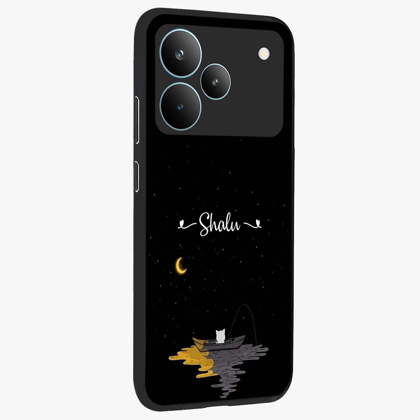 Silent Night Row Glass Case upright view showcasing tranquil night artwork with serene landscape theme.