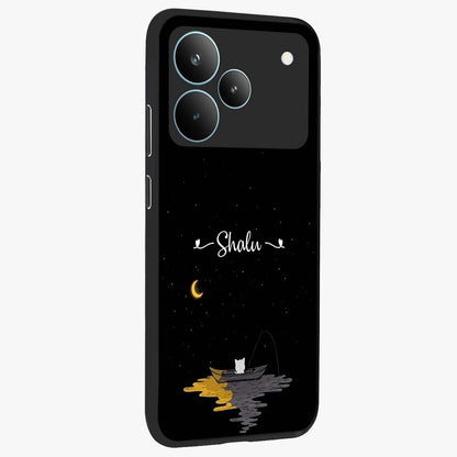 Silent Night Row Glass Case upright view showcasing tranquil night artwork with serene landscape theme.