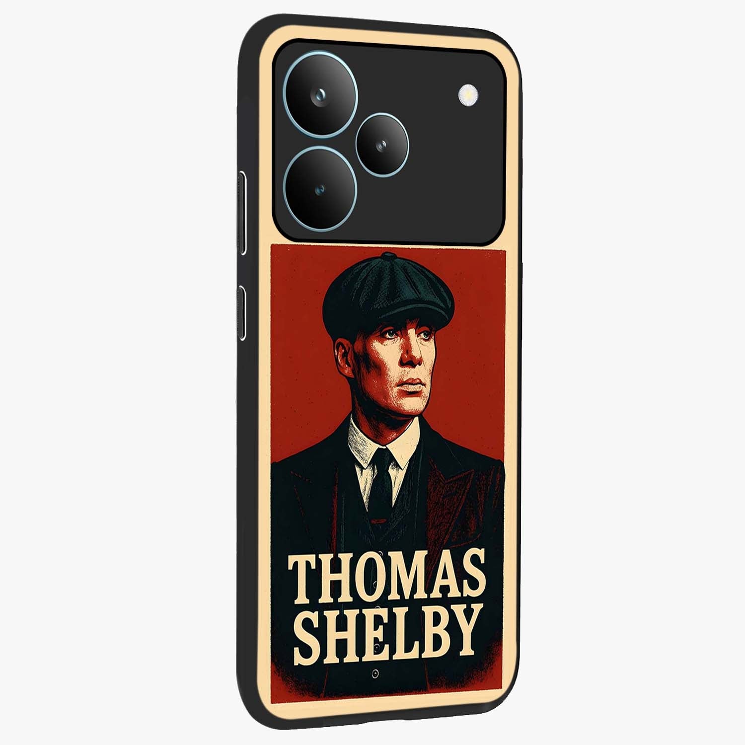 Vintage Mafia Authority Glass Case upright view showcasing dramatic vintage artwork with iconic authority theme.