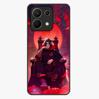 Blood Moon Sovereign Glass Case showing flat back view with mystical blood moon artwork and glossy glass finish.