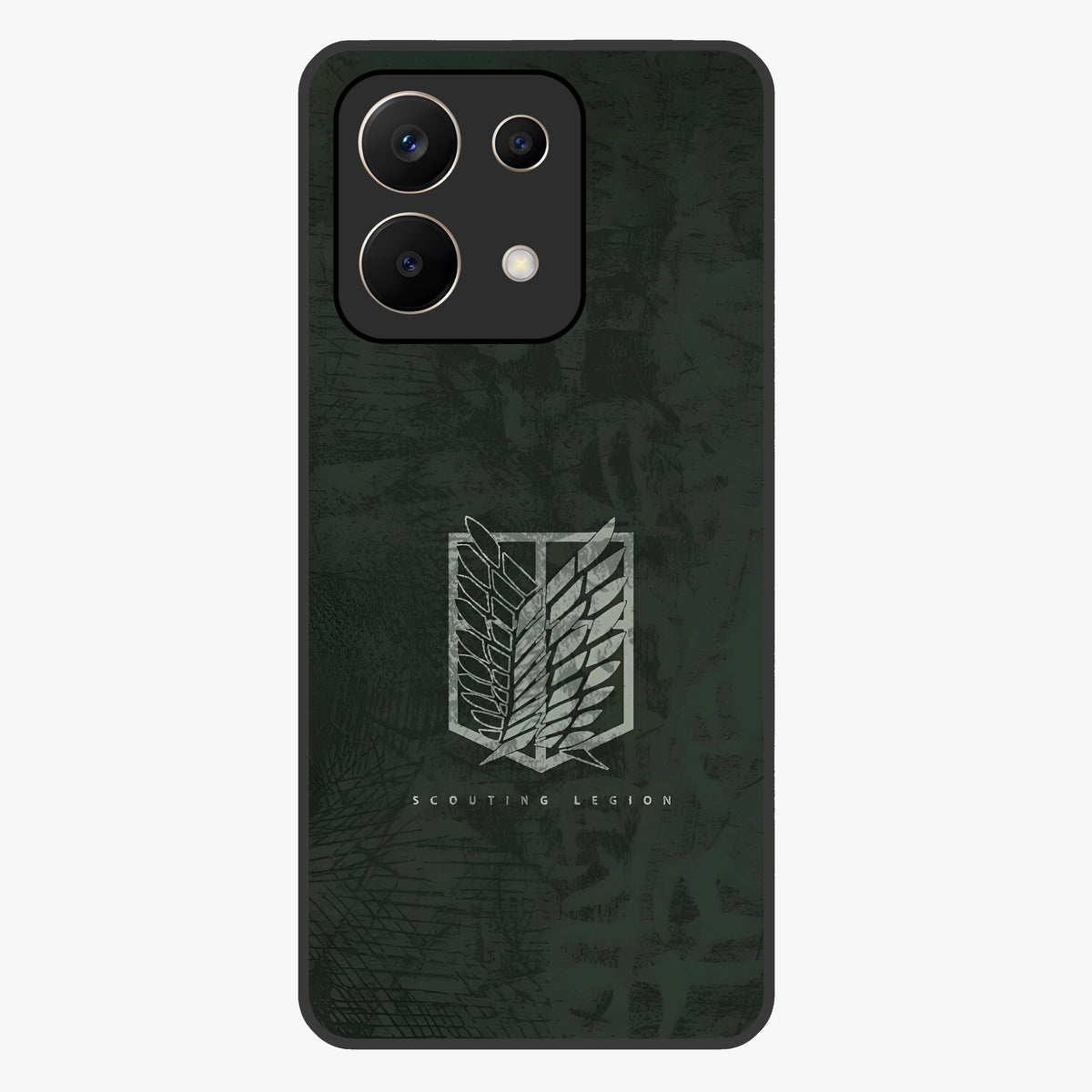 Wings Of Freedom Glass Case showing flat back view with symbolic wings artwork and glossy glass finish.