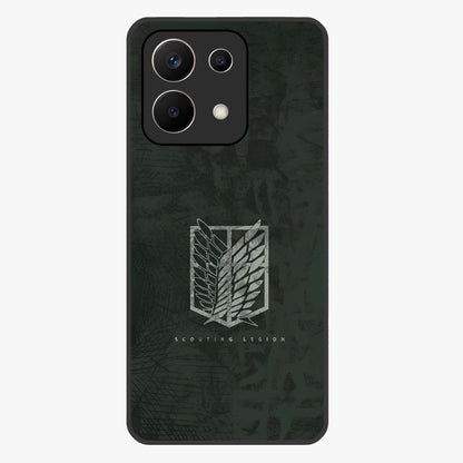 Wings Of Freedom Glass Case showing flat back view with symbolic wings artwork and glossy glass finish.
