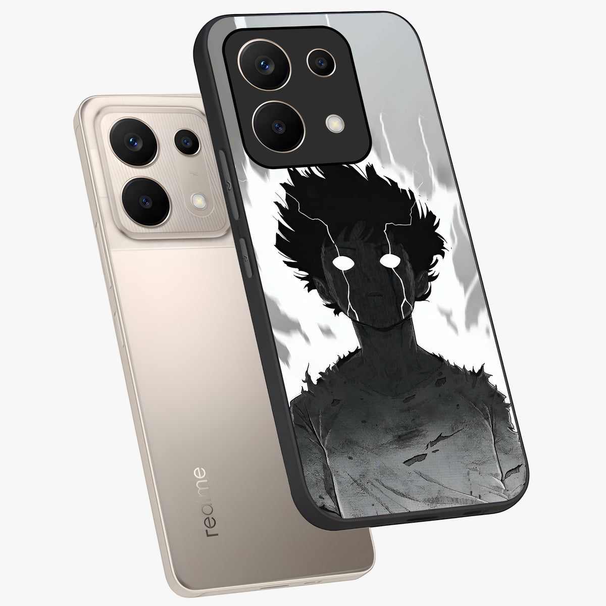 Awakened Inner Rage Glass Case displayed in angled mockup highlighting powerful graphic design and bold artistic theme.