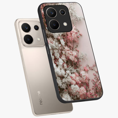 Blush Blossom Cloud Glass Case displayed in angled mockup highlighting soft cloud and blossom design with pastel aesthetic.