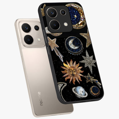 Celestial Gem Constellations Glass Case displayed in angled mockup highlighting gemstone inspired constellation design.