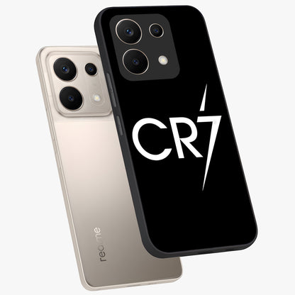 Cr7 Elite Strike Glass Case displayed in angled mockup highlighting powerful sports graphic with bold athletic theme.