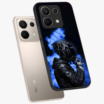 Cyber Sentinel Protocol Glass Case displayed in angled mockup highlighting digital cyber design with sci-fi aesthetic style.