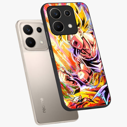 Firing Goku Glass Case displayed in angled mockup highlighting dynamic anime character design with action aesthetic.