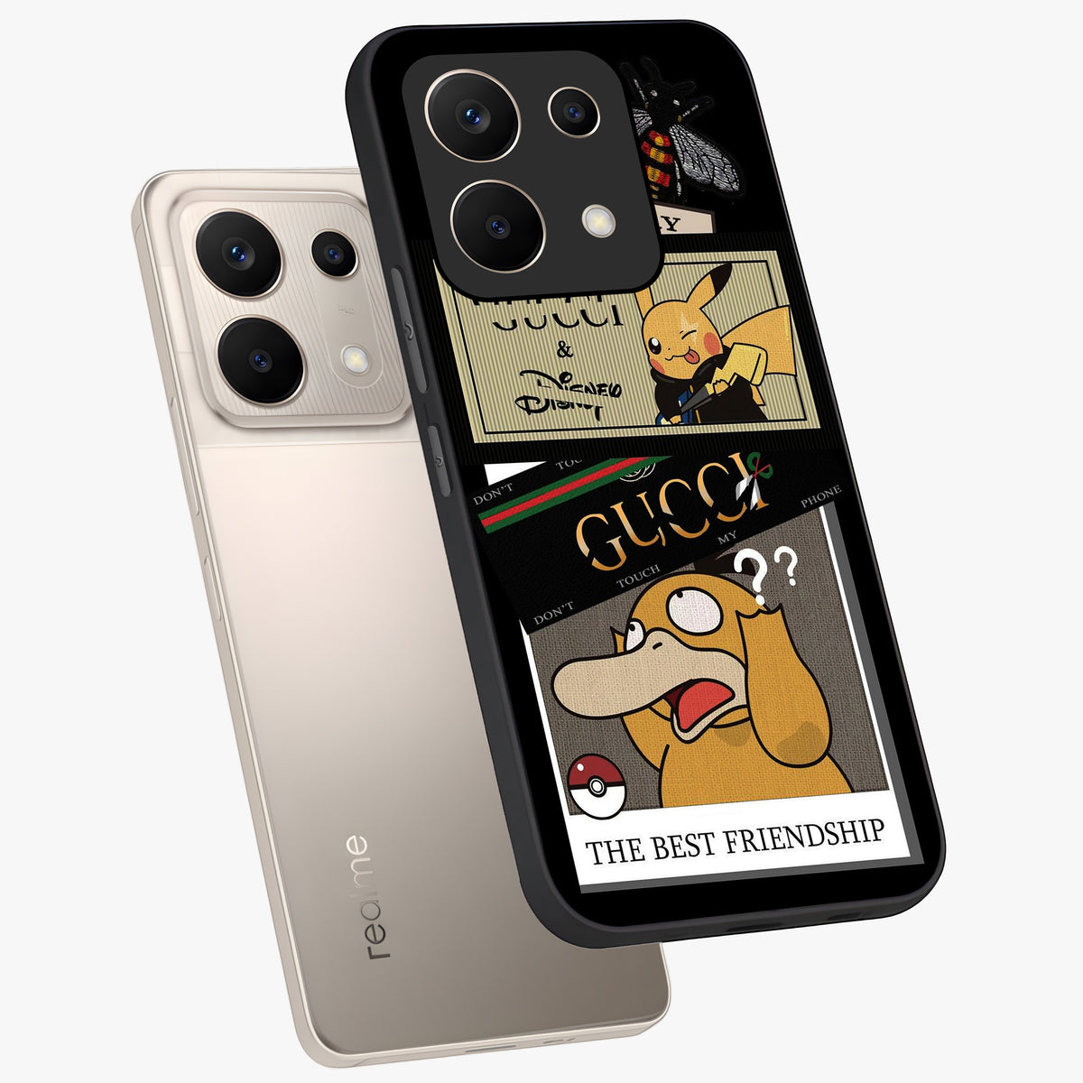 Gucci Play Mashup Glass Case displayed in angled mockup highlighting stylish fashion mashup design with bold aesthetic.