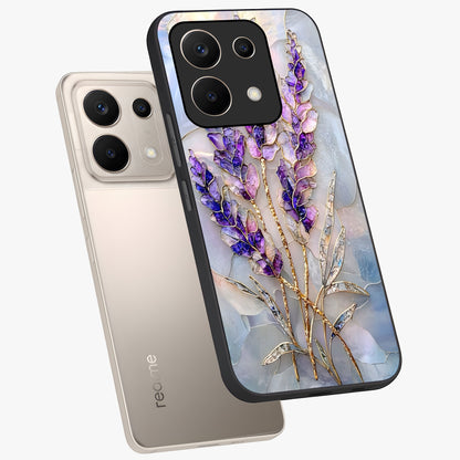 Lavender Dream Glow Glass Case displayed in angled mockup highlighting dreamy purple glow design with soft artistic style.