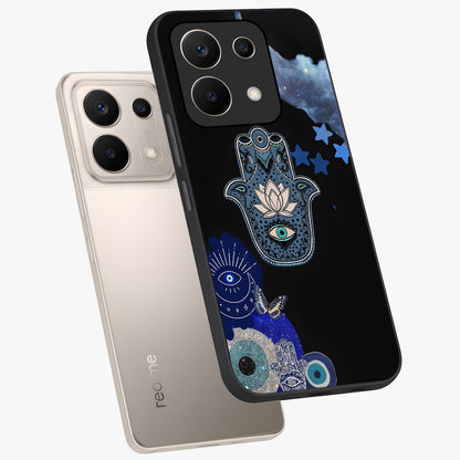Mystic Hand Aura Glass Case displayed in angled mockup highlighting magical aura design with spiritual aesthetic style.