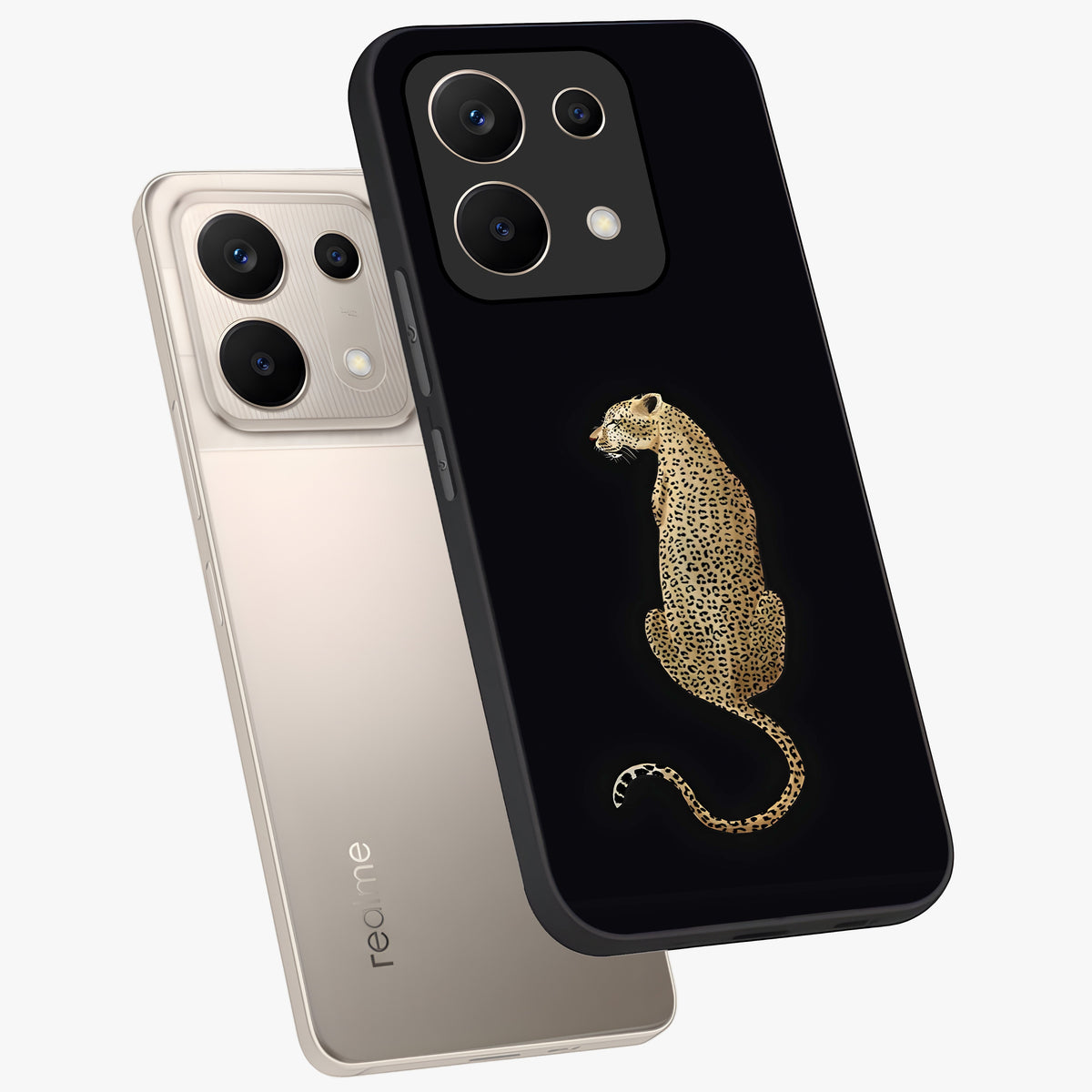 Regal Leopard Glass Case displayed in angled mockup highlighting powerful animal illustration with stylish wild aesthetic.