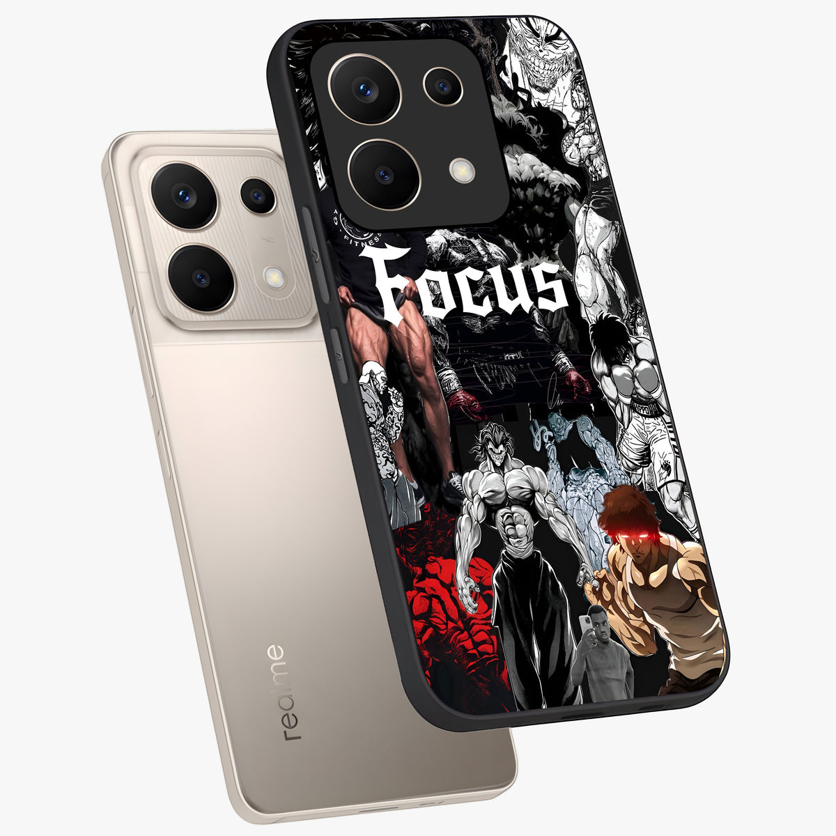 Relentless Power Focus Glass Case displayed in angled mockup highlighting bold statement design with modern aesthetic style.