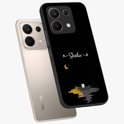 Silent Night Row Glass Case displayed in angled mockup highlighting peaceful evening design with dreamy night aesthetic.
