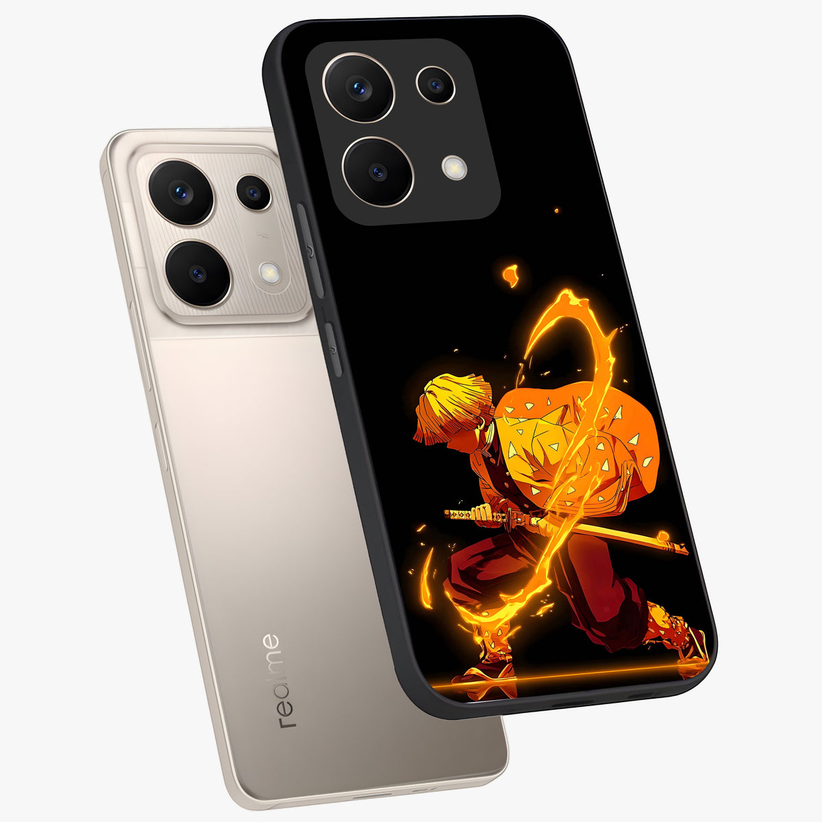 Thunder Flame Execution Glass Case displayed in angled mockup highlighting dramatic fire themed design with intense fantasy aesthetic.